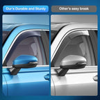 in Channel Rain Guard for Honda Ridgeline 2017 2018 2019 2020 2021 2022 2023 2024 2025 2026, Inside Mount Window Deflectors for Cars, Light Smoky Blue, 4PCS