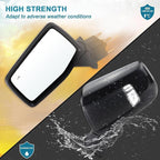 Left Driver Side Mirror Compatible With 2019-2025 Chevy Silverado 1500 With Power Glass Power Folding Heated Turn Signal Puddle Lights Mirror Memory Blind Spot Black Replace#84898867(14Pins)