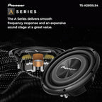 A-Series TS-A2500LS4 10” Subwoofer – 1200W Max, Shallow-Mount Design, Deep Bass in Tight Spaces