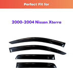 KPY Rain Guards Fit for 2000-2004 Nissan Xterra, Out-Channel Window Visors Vent Wind Deflectors 4PC, Car Accessories for 00-04 Xterra