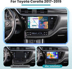 2+64G Car Radio for Toyota Corolla 2017 2018 2019 Wireless Carplay Android Auto, 9 inch Touch Screen for Corolla Car Stereo with Bluetooth 5GHz WiFi GPS Navigation FM RDS SWC + Backup Camera