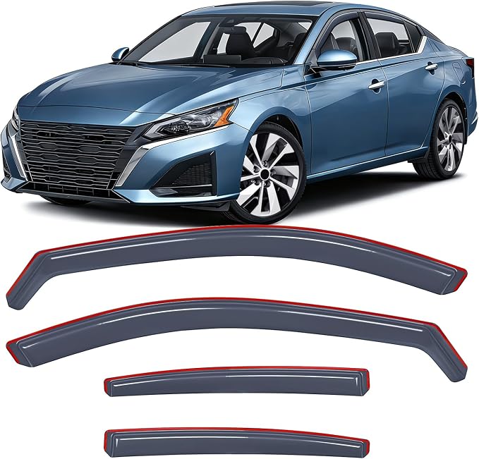 Side Window Visors for Nissan Altima 2019–2026, Light Smoky Blue Rain Guards Vent Visors Window Deflector, Reduce Wind Noise for Comfortable Driving, 4PCS