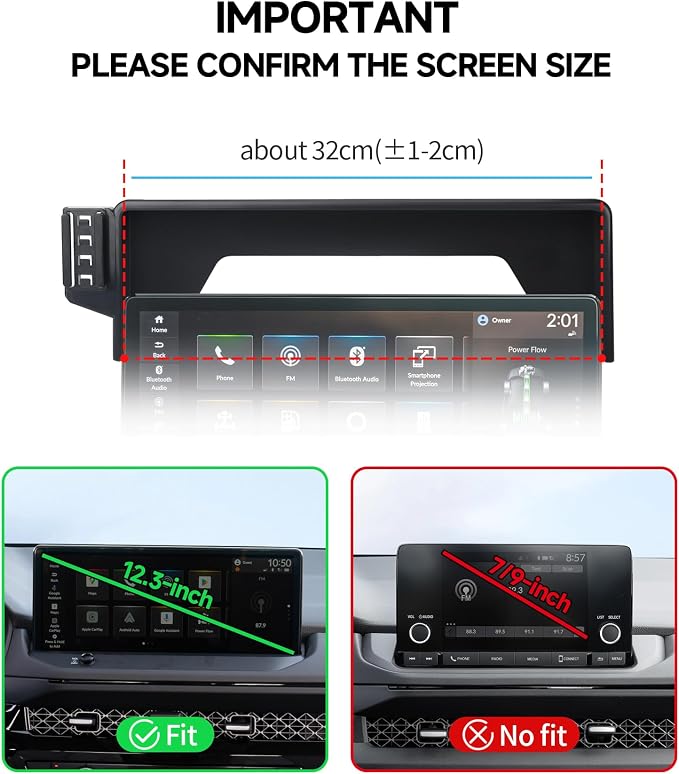 Qi2.2 25W Wireless Charger Car Phone Mount for Honda Accord/Hybrid 2023-26 | 12.3" Screen, Magsafe Accessories Fast Charging Magnetic Cell Phone Holder Clip Compatible with iPhone Android, GPS Bracket
