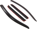 Outside Mount Window Vent Visors Rain Guards Compatible with Mitsubishi Outlander 2007-2010 | Side Window Wind Deflectors Rain Shields | Smoke Tinted, 4 Pcs Set, DGWV-330