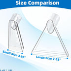 Universal Fits All Shop Vacs with 2-1/2"& 1-7/8" & 1-1/4" Adapters Large 7-1/2"& Small 3-1/2" Clear Head for Upholstery/Carpet Cleaning, Shop Vac Extractor Attachment