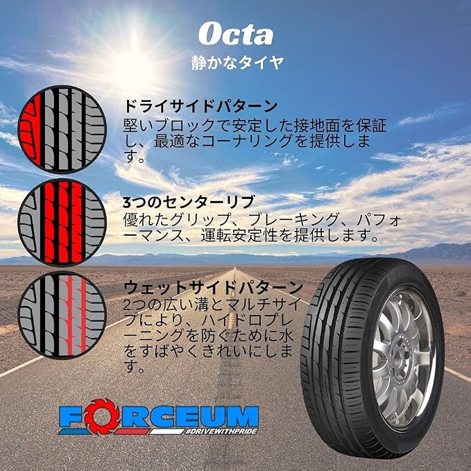 Octa All Season 245/40R20 99Y XL Passenger Tire | 99Y Load Range XL, 4-Ply, Black Side Wall, UTQG 400AA, Passenger Car