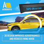 Extra Durable Window Deflectors Tape-On Window Visors Rain Guards Fit for Mazda CX-5 2017-2025, Sun Visors, Wind Vent for Shades, Exterior Car Accessories - 6pcs. AG0661