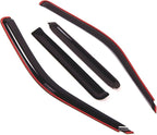 WD2-156i Dark Smoke 4 Pcs Set Window Visor (in-Channel) Deflector Rain Guard Compatible with 1991-2001 Ford Explorer
