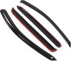 WD2-257 Dark Smoke 4 Pcs Set Window Visor (Outside Mount) Deflector Rain Guard Compatible with 2007-2012 Hyundai Santa Fe