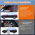 Truck Car Cover Top for Crew Cab Pickup, Half Cover Sunproof Waterproof Windproof Protector for Extended Cab Trucks