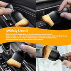 Car Interior Detailing Brush,Soft Bristle Cleaning Brush Car Detailing Brush Dusting Brush,Car Interior Cleaning Tool,Auto Detail Brush Car Dash Duster Brush (Black&Brown)