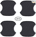4Pcs Universal 3D Carbon Fiber Car Door Handle Paint Scratch Protector Sticker Auto Door Handle Cups Protective Pad (M)