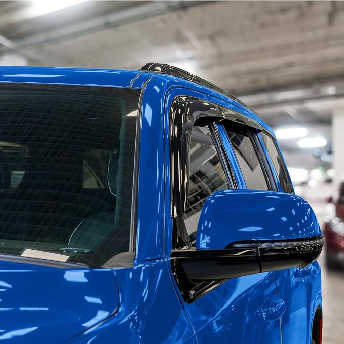 Goodyear Shatterproof Window Deflectors for Jeep Grand Wagoneer 2022-2026, Tape-on Rain Guards, Window Visors, Vent Deflector Visor, Car Accessories, 4 pcs. - GY008760