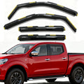 in-Channel Rain Guards Window Visors for Truck Nissan Frontier 2022-2026 Crew Cab, Inside Front Rear Window Vent Deflectors Sun Shade Wind Visor Car Accessories, Dark Smoke