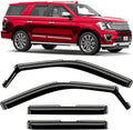 Voron Glass in-Channel Extra Durable Rain Guards for Ford Expedition 2018-2024, Window Deflectors, Vent Window Visors, 4 Pieces - 220248