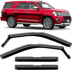 Voron Glass in-Channel Extra Durable Rain Guards for Ford Expedition 2018-2024, Window Deflectors, Vent Window Visors, 4 Pieces - 220248