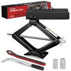 Scissor Jack Kit for Car 1.5 Ton(3307 lbs), Heavy Duty Portable Steel Scissor Lift Jack Car Tire Changing Kit with Ratchet & Lug Wrench for Sedan SUV MPV, 3.9''-13.6'' Lifting Range, Black