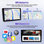 4G 64G for Hyundai Santa Fe 2006-2012 Android 15 Car Radio Wireless Carplay Android Auto 7 Inch Touch Screen Bluetooth5.0/FM/WiFi/GPS Navi/SWC