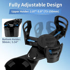 2 in 1 Car Cup Holder Expander, Adjustable Base (2.6-3.9") Dual Cup Holder Extender for Car, Universal Large Drink Holder Adapter Fits 32/40 oz Yeti, Hydro Flask, Mugs & Bottles, 360° Swivel