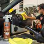 Leather Quick Detailer - Interior Cleaner and Conditioner for Natural, Synthetic, Pleather, and More, Safe for Car Seats, Furniture, Apparel, Shoes & Boots, Leather Scented - 16 fl oz