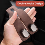 Amelity Car Headrest Hooks, Purse Hook for Vehicle 2 Pack Brown | Universal Car Interior Accessories for Women, Available in 2/4 Pack, Storage Hanger Holds Purses, Backpacks, Grocery Bags