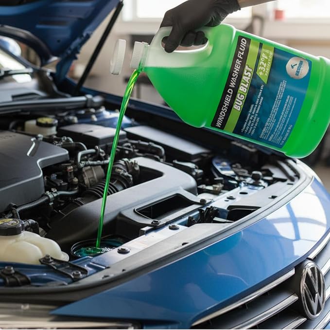 Bug Blast Windshield Washer Fluid - Premium Summer Formula, +32°F Protection | Removes Bugs and Road Grime, Ready to Use - 1 Gallon