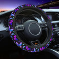 Butterfly Blue Purple Steering Wheel Cover Car Accessories Cute for Women Girls Girly Universal 15 Inch Neoprene Auto Interior Decor Anti Slip Car Truck Protector