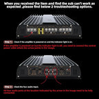 3200W 12V 4 Channel Car Amplifier Stereo Power Amp Audio 4CH Bass Sub Woofer