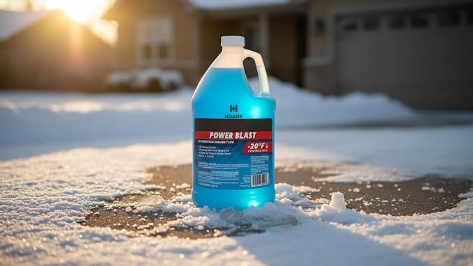 (6 Gallons) - Power Blast Windshield Washer Fluid, -20°F Protection, Blue, 1 Gallon Jug, Ready to Use (6 GALLONS, Blue Power Blast -20°F)