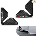 Car Door Corner Protector Edge Guards, Carbon Fiber Decorative Anti-scratch Anti-collision Buffer Pad, Embedded Self-adhesive Soft Protective Cover, for Most Cars (Black #Sports)