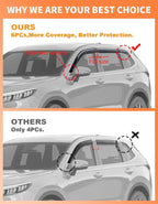 Low Profiles 6-PCS Extra-Thick Window Rain Guards Fit for Honda CR-V CRV 2023 2024 2025 2026 Rain Guards Window Deflectors Vent Visors Shades