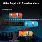 Blind Spot Mirror, Adjustable Mounted Blindspot Mirror HD Glass Wide Angle View, Side Rearview Mirror Universal, Black