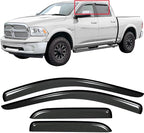 Tape On Window Visors Rain Guards Deflectors for 2009-2018 Ram 1500 Crew/Mega Cab/Full-Size Cab, Side Vent Visors Shades for 2010-2025 Ram 2500 & 3500, 2019-2025 Ram 1500 Classic Body Models Only