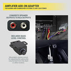 LOC2SL Line Output Converter with Remote Control Knob - 2CH High/Low RCA Converter Car Audio - Ideal for Subwoofer Amp - Line Level Converter for Car Stereo - Easy Installation - Quality Sound