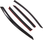Outside Mount Window Vent Visors Rain Guards Compatible with Hyundai Accent Wagon 2012-2017 | Side Window Wind Deflectors Rain Shields | Smoke Tinted, 4 Pcs Set, DGWV-802