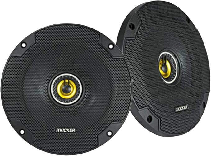 2 Pair Car Speaker Package of 2X Kicker CSC654 300-Watt 6.5" Inch 2-Way Black Coaxial Speakers + 2X CSC6934 450W 6x9 CS Series 3-Way Speakers - Bundle Combo with Enrock 50 Foot 14 Gauge Speaker Wire