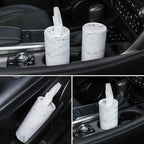 Car Tissue Holder, 4 Pack Car Cup Holder Facial Tissues with Travel Tissue Bag, Quick and Convenient Flower Combination Car Tissue Box(4 Canisters/200 Tissues) White