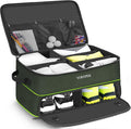 2 Layer Golf Trunk Organizer, Golf Gifts for Men with Separate Ventilated Compartment for 2 Pair Shoes, Waterproof Car Trunk Locker for Balls, Tees, Clothes, Gloves, Gifts for Golfers