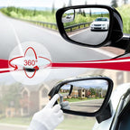 Blind Spot Mirror，Newest Fan Shaped HD Glass Frameless Convex Rear View Mirror with wide angle Adjustable Stick for Cars SUV and Trucks, Pack of 2