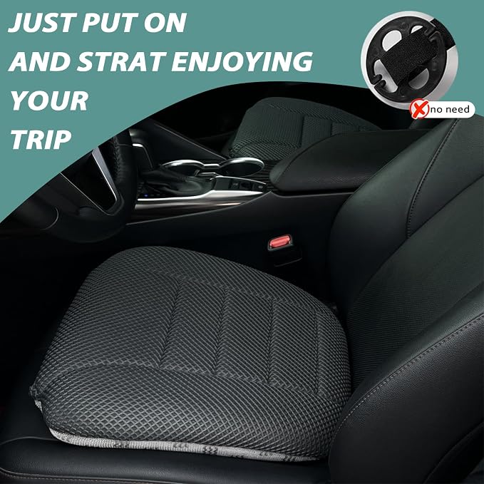 17.7" L × 16.9" W × 3" H,Car Booster Seat Cushion Raise The Height for Short People Driving, Breathable 3D Air Mesh, 3 Inch Booster Seat, Non-Slip Bottom, Car Seat Pad with Truck,Cars,SUVs