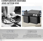 Car Window Armrest Storage Box, Comfortable Leather Vehicle Door Side Arm Rest Pad Organizer Bag, Multifunctional Automotive Window Armrest Storage Pocket, Universal for SUV Van Truck (Black)