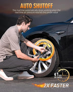 Tire Inflator Portable Air Compressor, Cordless Tire Pump with LED Super Bright Light for Car, Bicycle, Motorcycle