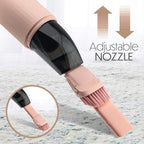 Portable Hand Vacuum Cleaner for Dust Pet Hair Dirt Home Car Interior, Furniture Lightweight Easy to Use, Compact Design Battery Rechargeable with USB-C Cable Pink