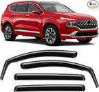 in-Channel Rain Guards Fit for Hyundai Santafe 2019-2024 Black Extra Durable Shatterproof Side Window Deflectors Vent Window Visors Wind Deflectors - 4 PCS