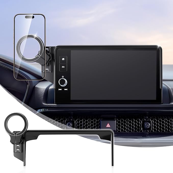 Car Phone Holder for Honda CR-V HR-V 2023 2024 2025 2026: for MagSafe Magnetic Cell Phone Mount for HRV CRV Accessories 7/9 inch Screen - Touchscreen Cradles Strong Magnets for iPhone Samsung