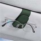 Sunglasses Holders for Car Sun Visor, Leather Eyeglasses Hanger Mounter, Magnetic Glasses Holder and Ticket Card Clip, Auto Interior Accessories Universal for SUV Pickup Truck