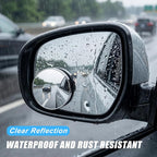 Blind Spot Mirrors 2 Pack, Electroplated Metal 2" Round HD Glass Frameless Convex Side Rear View Mirror,Self-Adhesive Back for Car SUV Truck(style1)