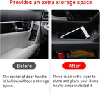 Compatible with Mercedes Benz C Class Door Storage Box W204, 2 Pcs Door Handle Pocket Storage Box Insert for C300 C400 C63 2008-2014 (for Sedan Only, Not for Coupe)