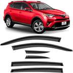 Voron Glass Tape-on Extra Durable Rain Guards for Toyota RAV4 2013-2018, Window Deflectors, Vent Window Visors, 6 Pieces - 100466