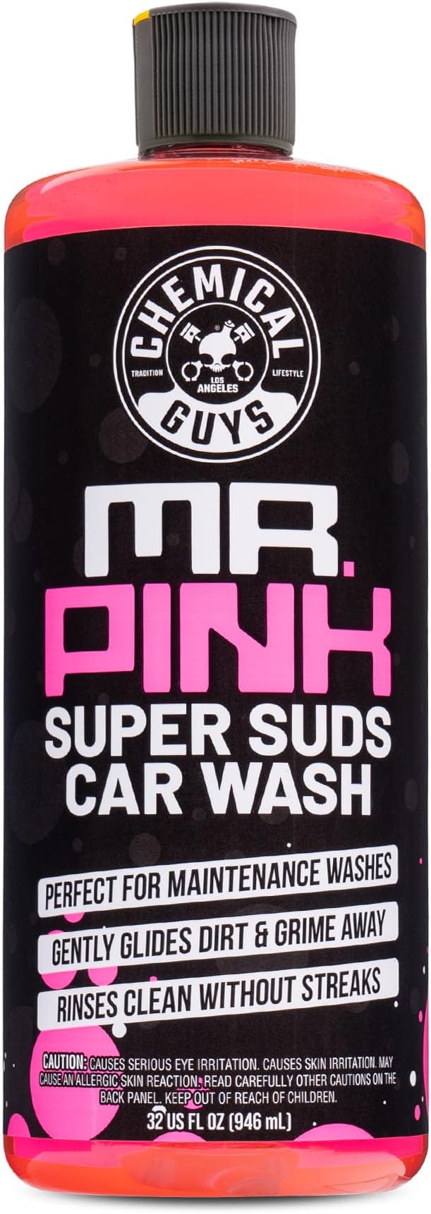 Mr. Pink Foaming Car Wash Soap (Works with Foam Cannons, Foam Guns or Bucket Washes) Safe for Cars, Trucks, Motorcycles, RVs and More, Candy Scent, Extra Large Size 32 fl oz - CWS_402_32